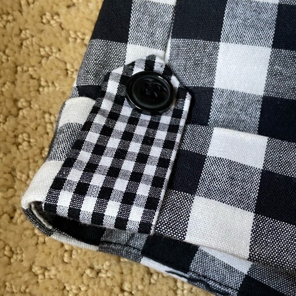 Charlotte Russe Black and White Patterned Shorts Checkered Plaid Size 11 Y2K - Picture 3 of 6